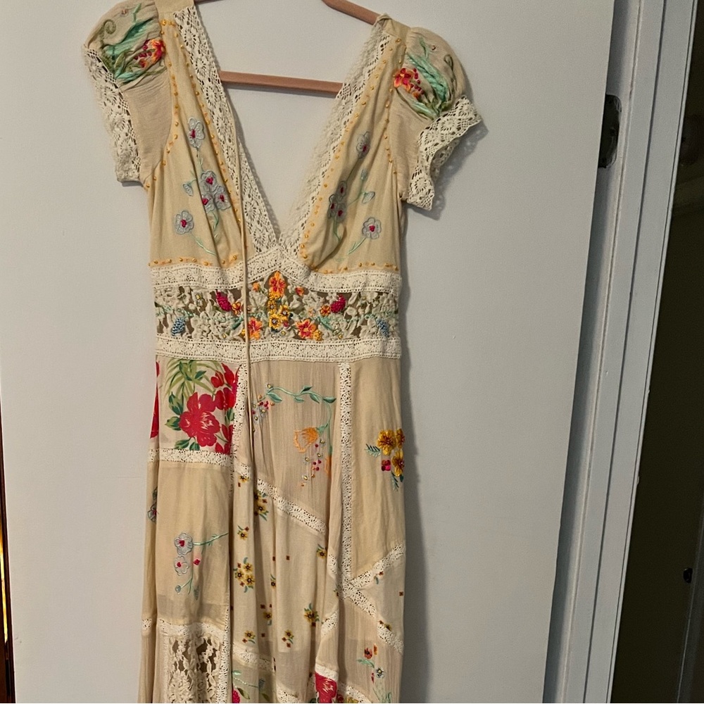 Free People hibiscus maxi dress nwot